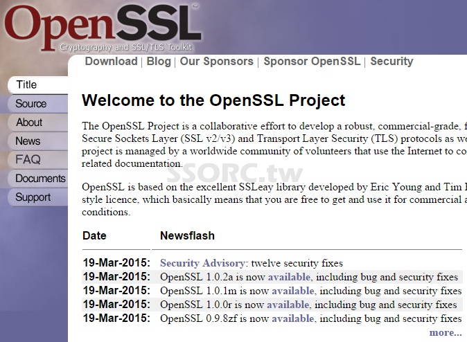 openssl -  now available, including bug and security fixes
