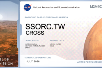 買了一張 NASA 火星太空車票 (free)